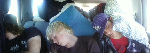 the three tired travelers