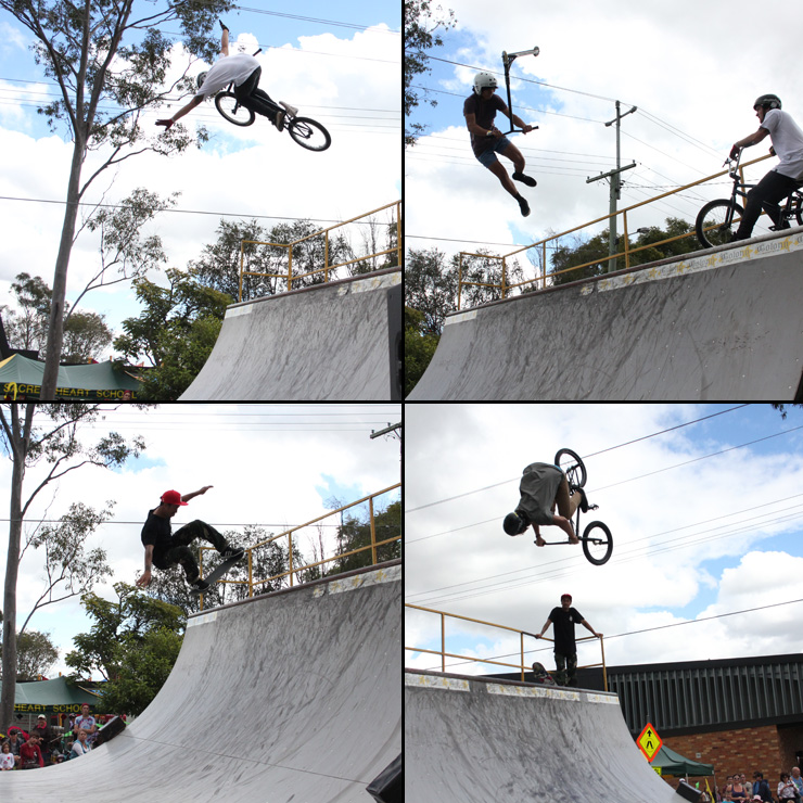 Sacred heart school halfpipe stunt show 2013
