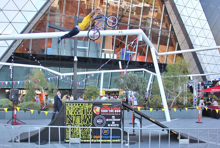 Freestyle Now bmx stunt show - Dylan Schmidt at Perth Arena dec 2015