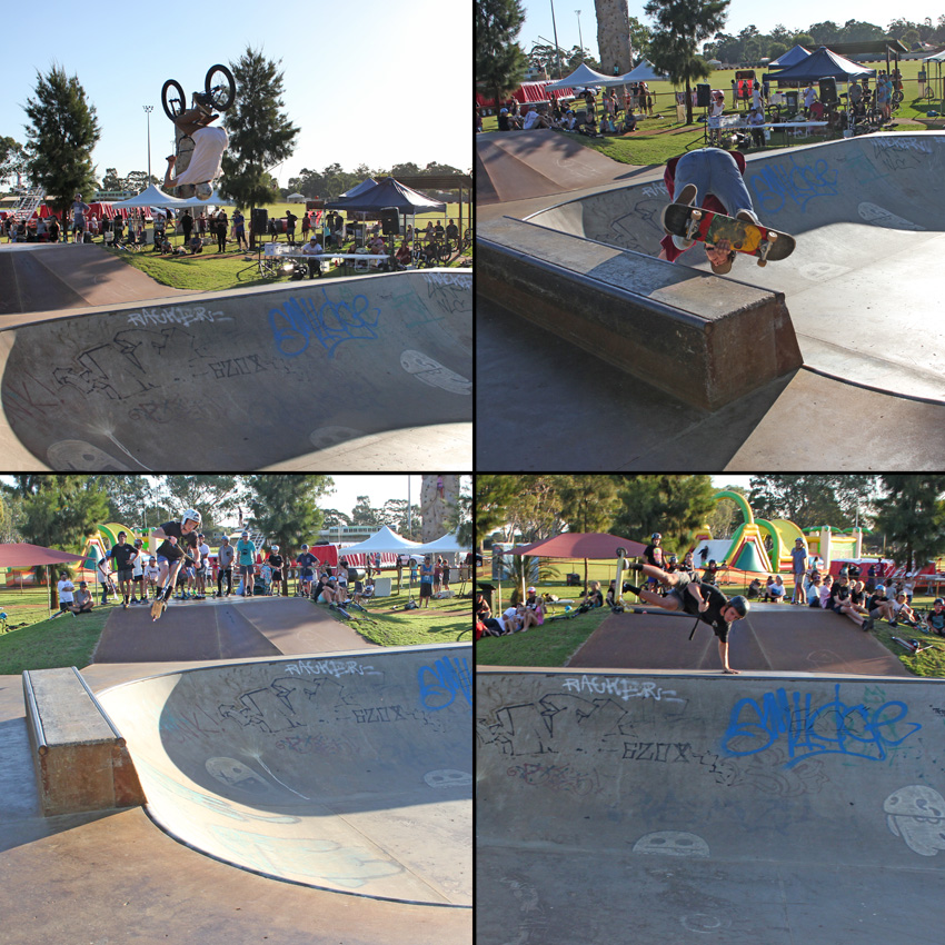 Freestyle Now Pinjarra skatepark competition April 2017 bmx skateboard scooter competition